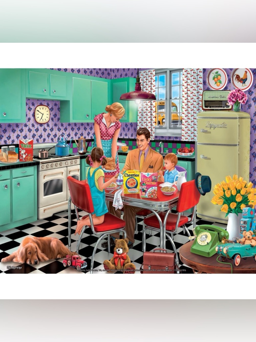 White Mountain Breakfast Table 1000 Piece Puzzle